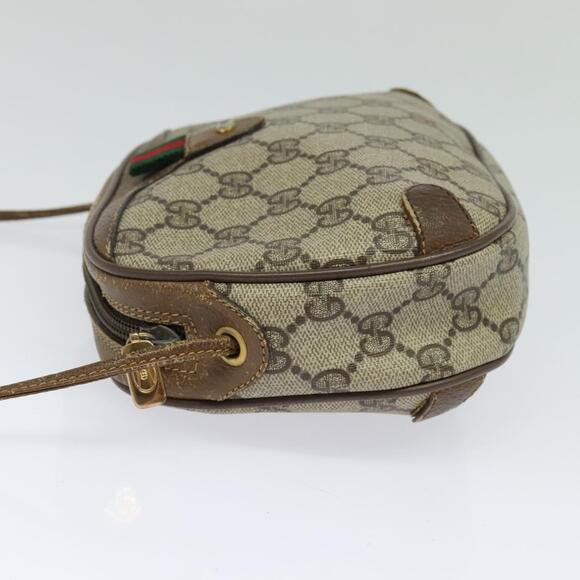 GUCCI GG Supreme Web Sherry Line Bag Pvc Beige Gold 89 02 066 - Picture 4 of 12